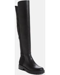 Guess - Analin Knit Panel Riding Boots - Lyst
