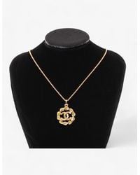 Chanel - Coco Mark Necklace Plated - Lyst
