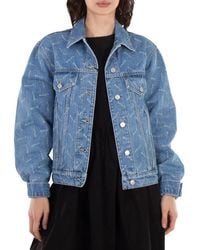 Bally - Logo-Print Cotton Denim Jacket - Lyst