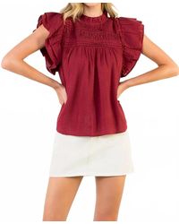 Thml - Flutter Sleeve Blouse - Lyst