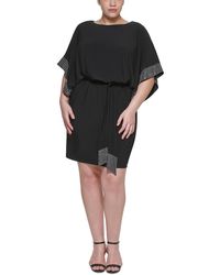 Jessica Howard - Plus Jersey Blouson Cocktail And Party Dress - Lyst