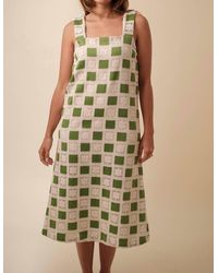 AUREUM - Mia Crochet Checkered Tank Midi Dress - Lyst