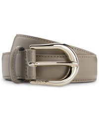 BOSS - Italian-Leather Belt With Logo Buckle - Lyst