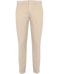 Fay - Light Wheat Capri Tinto Capo Stretch Cotton Pants - Lyst