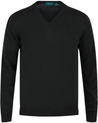 Slowear - Zanone V-Neck Wool Blend Sweater - Lyst