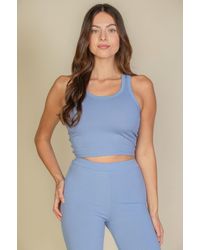 TRUEDAMES - Ribbed Tank Top - Lyst