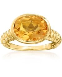 Ross-Simons - Oval Citrine Ring - Lyst