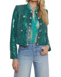 L'Agence - Jayde Collarless Jacket - Lyst