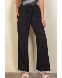 TRUEDAMES - Drawstring Waist Wide Leg Minimalist Pants - Lyst