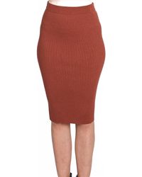 Be Cool - Ribbed Knit Sweater Skirt - Lyst