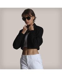 Members Only - Mini Cropped Racer Jacket - Lyst