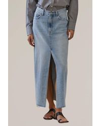 By Together - Thrill Ride Denim Maxi Skirt - Lyst
