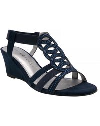 Karen Scott - Denicee Open Toe Ankle Strap Wedge Sandals - Lyst