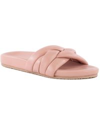 Seychelles - Low Key Glow Up Criss-Cross Leather Slide Sandals - Lyst