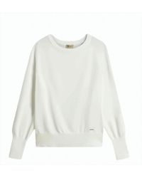Woolrich - Cotton Blend Ribbed Crew Neck Sweater - Lyst