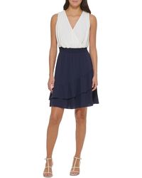DKNY - Cocktail Short Fit & Flare Dress - Lyst