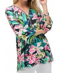 Joseph Ribkoff - Bold Print Silky Knit Flared Sleeve Tunic Top - Lyst