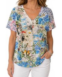 Inoa - Print V-Neckline Top - Lyst