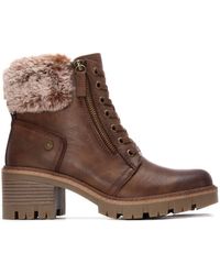 Xti - Block Heel Combat Booties Refresh Collection By - Lyst