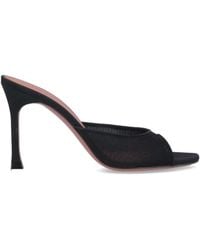 AMINA MUADDI - Alexa Square Toe Silk Mules - Lyst