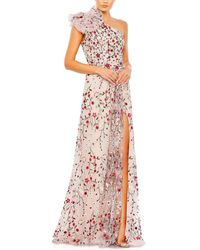 Mac Duggal - Embellished Ruffled One Shoulder A-line Gown - Lyst