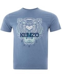 KENZO - Vibrant Tiger Print Cotton Tee - Lyst