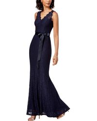 Adrianna Papell - Lace Sleeveless Evening Dress - Lyst
