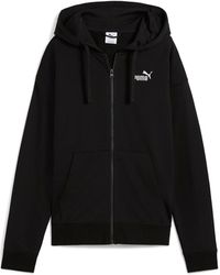 PUMA - Essentials Small No. 1 Logo French Terry Comfort Full-Zip Hoodie - Lyst