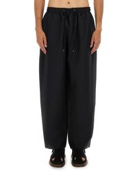 Studio Nicholson - Relaxed Fit Pants With Elastic Waistband - Lyst