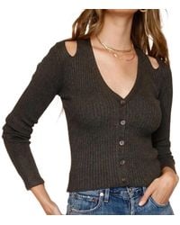 Heartloom - Amity Cardi Ribbed Sweater - Lyst