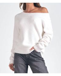 Elan - Angela Off The Shoulder Sweater Top - Lyst