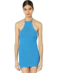Bardot - Mini Dress Cotton Blend Waffle Knit Halter Neck Jdm1243 - Lyst
