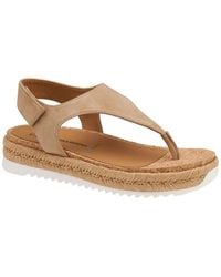 Johnston & Murphy - Michelle Faux Suede Ankle Strap Thong Sandals - Lyst