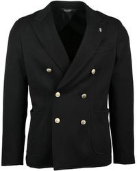 Berry & Brian - Double-Breasted Jacket With Wide Lapels And Button Closure - Lyst