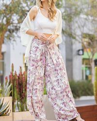 Eesome - Wide Leg Pants With Tie Front. - Lyst