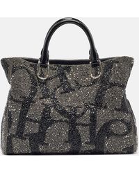 Carolina Herrera - Ch Crystals And Patent Leather Duchess Tote - Lyst