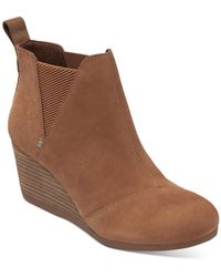 TOMS - Kelsey Faux Leather Zip Up Ankle Boots - Lyst