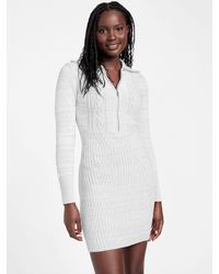 Guess - Marissa Cable-Knit Zip Dress - Lyst
