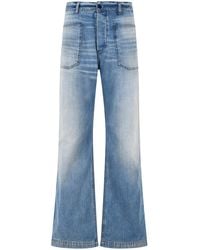 Acne Studios - Wide-Leg Denim Jeans With Vintage Wash - Lyst