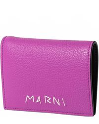 Marni - Mending Leather Bi-Fold Wallet - Lyst