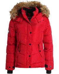 canada weather gear - Olcw905ec Faux Fur Trim Insulated Puffer Jacket - Lyst