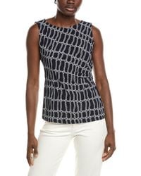 Jones New York - Side Pleat Scoop Neck Tank Top - Lyst