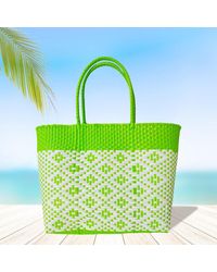 Fashnzfab - Aztec Pattern Basket Weave Tote Bag Shoulder Bag - Lyst