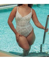 Kilo Brava - Geo Lace Underwire Bodysuit - Lyst
