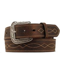 Ariat - Boot Stitch Leather Western Belt - Lyst