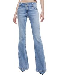 Alice + Olivia - Alice + Olivia Stacey Low Rise Bell Jean - Lyst
