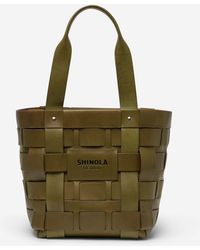 Shinola - The Medium Bixby Olive Vachetta Leather Basket Bag 20256403 - Lyst