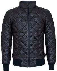 Infinity Leather - Bomber Quilted Jacket - Lyst