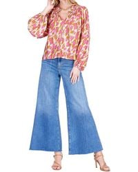 J joy - Elastic Neck Peasant Blouse - Lyst