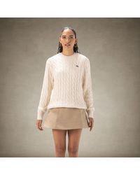 Members Only - Crew Neck Cable Sweater - Lyst